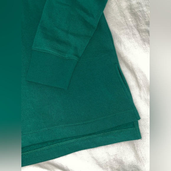 Green J. Crew Wide button-collar tunic sweatshirt - Picture 2 of 5